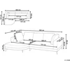 Beliani Trijų vietų kampinė sofa MARUM, sintetinis linas, pilka, dešininė
