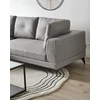 Beliani Trijų vietų kampinė sofa MARUM, sintetinis linas, pilka, dešininė
