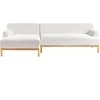 Beliani Trijų vietų kampinė sofa SOSJO, boucle audinys, balta, dešininė