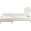 Beliani Trijų vietų kampinė sofa SOSJO, boucle audinys, balta, dešininė