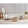 Beliani Trijų vietų kampinė sofa SOSJO, boucle audinys, balta, dešininė