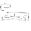 Beliani Trijų vietų kampinė sofa VARDE, balta (kreminė), dešininė