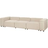 Beliani Trijų vietų modulinė sofa ARDAL smėlio spalvos