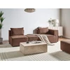 Beliani Trijų vietų modulinė sofa AXEBO, ruda boucle