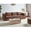 Beliani Trijų vietų modulinė sofa AXEBO, ruda boucle