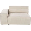 Beliani Trijų vietų modulinė sofa HELLNAR su pufu, veliūrinė, šviesiai smėlinė