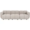 Beliani Trijų vietų modulinė sofa MAKSABERG, smėlio spalvos