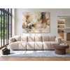 Beliani Trijų vietų modulinė sofa MAKSABERG, smėlio spalvos