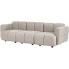 Beliani Trijų vietų modulinė sofa MAKSABERG, smėlio spalvos