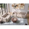 Beliani Trijų vietų modulinė sofa MAKSABERG, smėlio spalvos