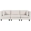 Beliani Trijų vietų modulinė sofa UNSTAD šviesiai smėlio spalvos