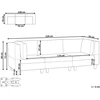 Beliani Trijų vietų modulinė sofa UNSTAD šviesiai smėlio spalvos