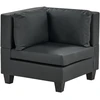 Beliani Trijų vietų modulinė sofa UNSTAD juodos spalvos eko oda