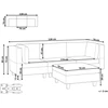 Beliani Trijų vietų modulinė sofa UNSTAD, šviesiai smėlio spalvos su otomane