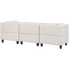 Beliani Trijų vietų modulinė sofa UNSTAD, šviesiai smėlio spalvos su otomane