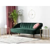 Beliani Trijų vietų sofa ALSVAG, smaragdo spalvos veliūras