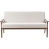 Beliani Trijų vietų sofa ESRUM, tamsiai ruda/smėlio spalvos