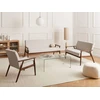 Beliani Trijų vietų sofa ESRUM, tamsiai ruda/smėlio spalvos