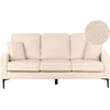 Beliani Trijų vietų sofa GAVLE Boucle, smėlio spalvos