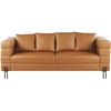 Beliani Trijų vietų sofa GRANNA, ekologiška oda, ruda