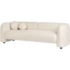 Beliani Trijų vietų sofa LEIREN, veliūras, kreminė balta