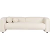 Beliani Trijų vietų sofa LEIREN, veliūras, kreminė balta