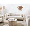 Beliani Trijų vietų sofa LEIREN, veliūras, kreminė balta