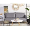 Beliani Trijų vietų sofa MAURA, pilkas veliūras