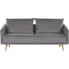Beliani Trijų vietų sofa MAURA, pilkas veliūras