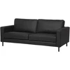 Beliani Trijų vietų sofa SAVALEN iš natūralios odos, juoda