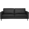 Beliani Trijų vietų sofa SAVALEN iš natūralios odos, juoda