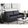 Beliani Trijų vietų sofa SAVALEN iš natūralios odos, juoda