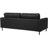 Beliani Trijų vietų sofa SAVALEN iš natūralios odos, juoda