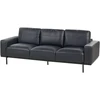 Beliani Trijų vietų sofa SOVIK, eko oda, juoda