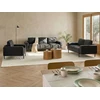 Beliani Trijų vietų sofa SOVIK, eko oda, juoda