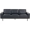 Beliani Trijų vietų sofa SOVIK, eko oda, juoda