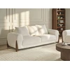 Beliani Trijų vietų sofa VINLIDEN Boucle, balta ir ruda