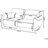 Beliani Trijų vietų sofa WETLAN, balta