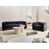 Beliani Trisvietė sofa LEIREN, šenilas, juoda