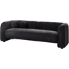 Beliani Trisvietė sofa LEIREN, šenilas, juoda