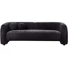 Beliani Trisvietė sofa LEIREN, šenilas, juoda