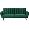 Beliani Trivenė išskleidžiama sofa VIMMERBY, veliūras, smaragdinė