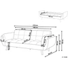 Beliani Trivietė išskleidžiama sofa ASBY, veliūras, juoda