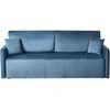 Beliani Trivietė išskleidžiama sofa EGGE, veliūras, mėlyna