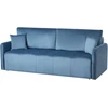 Beliani Trivietė išskleidžiama sofa EGGE, veliūras, mėlyna