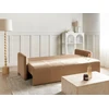 Beliani Trivietė išskleidžiama sofa EGGE, veliūras, šviesiai ruda
