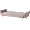 Beliani Trivietė išskleidžiama sofa EINA, veliūrinė, smėlio ir pilkšvai smėlio spalvos