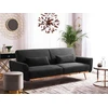 Beliani Trivietė išskleidžiama sofa EINA, veliūras, juoda
