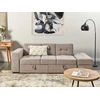 Beliani Trivietė išskleidžiama sofa FALSTER, šviesiai ruda, su daiktadėže