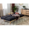 Beliani Trivietė išskleidžiama sofa FROYA, juoda